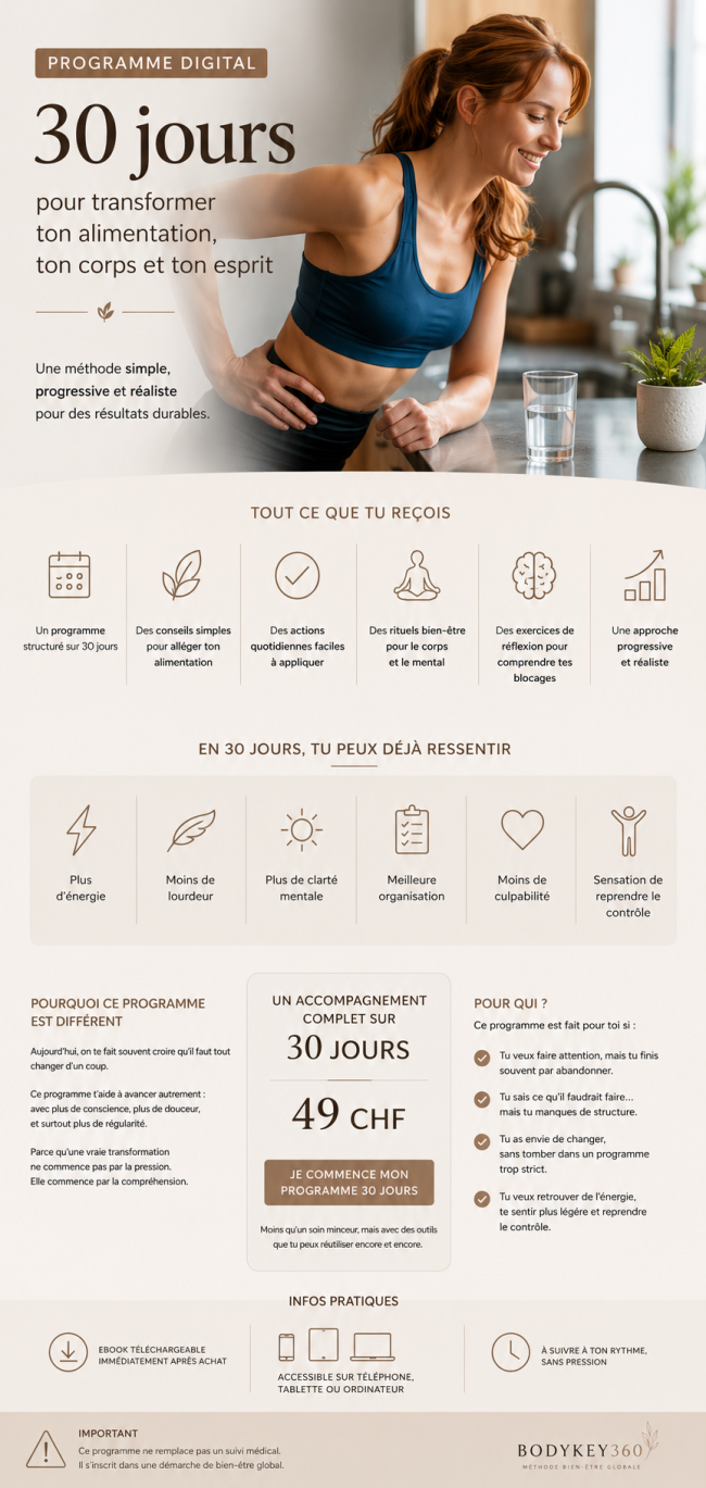 30 jours pour transformer ton alimentation, ton corps et ton esprit
